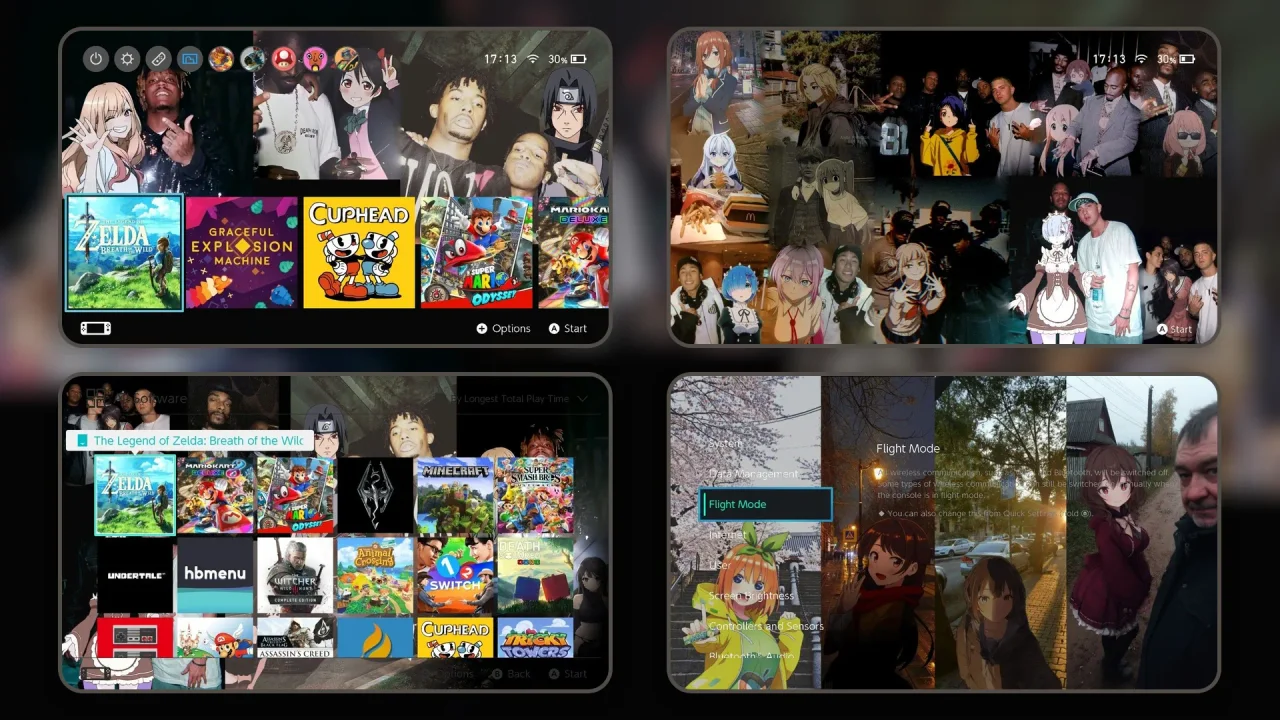 Real place anime characters | Switch Theme Packs | Themezer