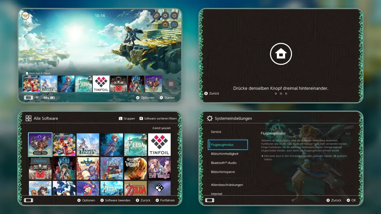 Tears of the Kingdom Dark | Switch Theme Packs | Themezer