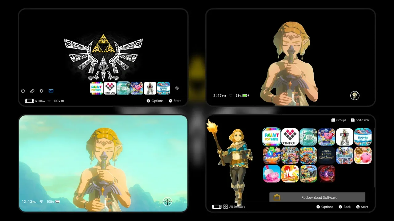 Zelda Tears of The Kingdom | Switch Theme Packs | Themezer