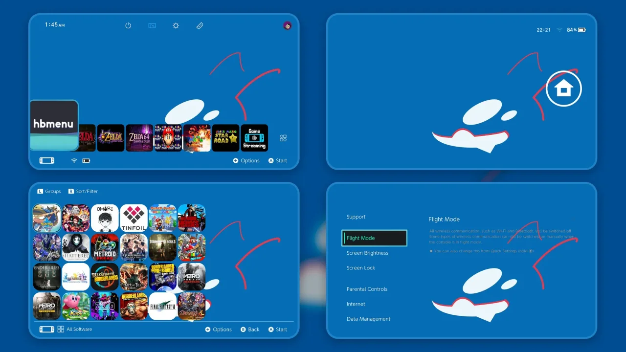 Simple Kyogre | Switch Theme Packs | Themezer