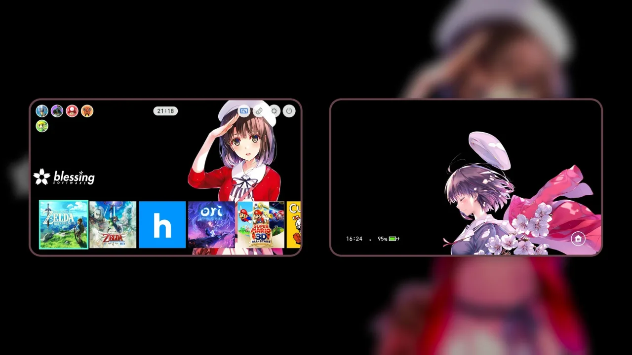 Saekano Katou Megumi OLED Dark Simple pack | Switch Theme Packs | Themezer