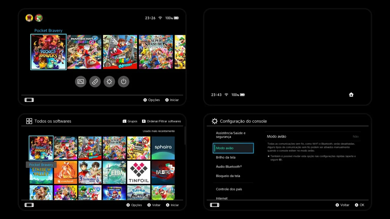 Midnight OLED Theme by Frassa | Switch Theme Packs | Themezer