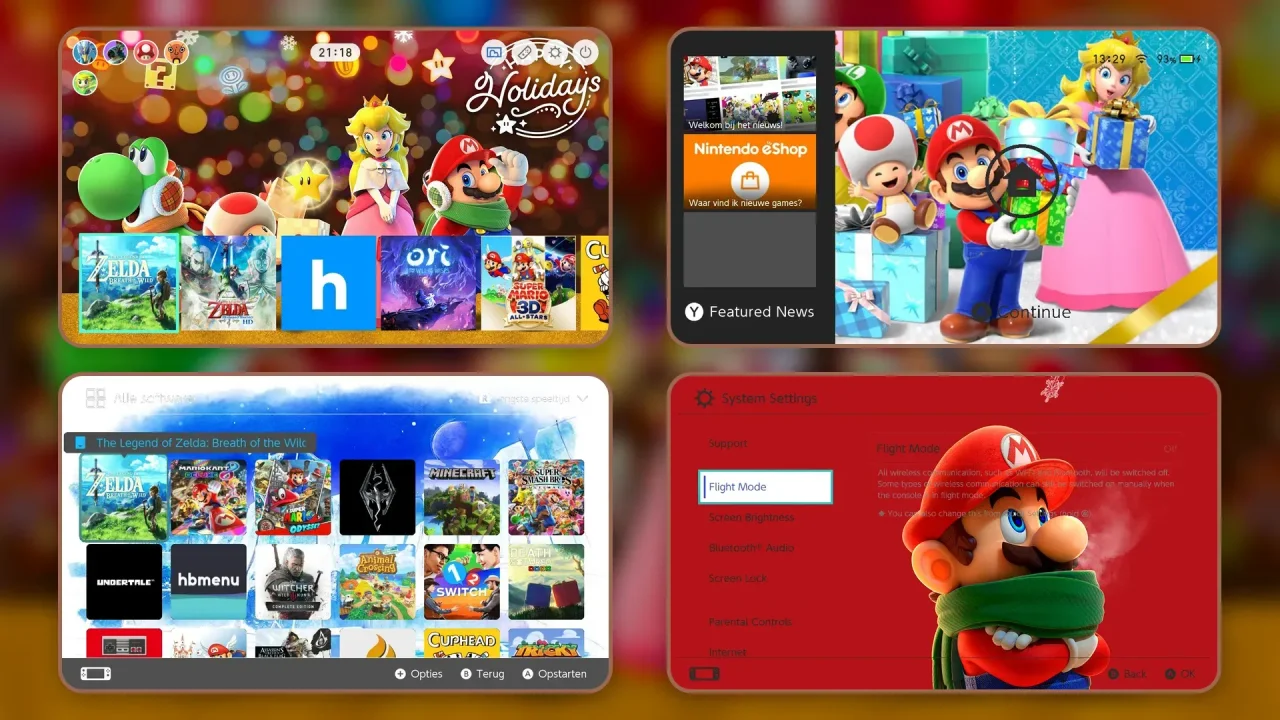 Holiday Mario Theme Pack | Switch Theme Packs | Themezer