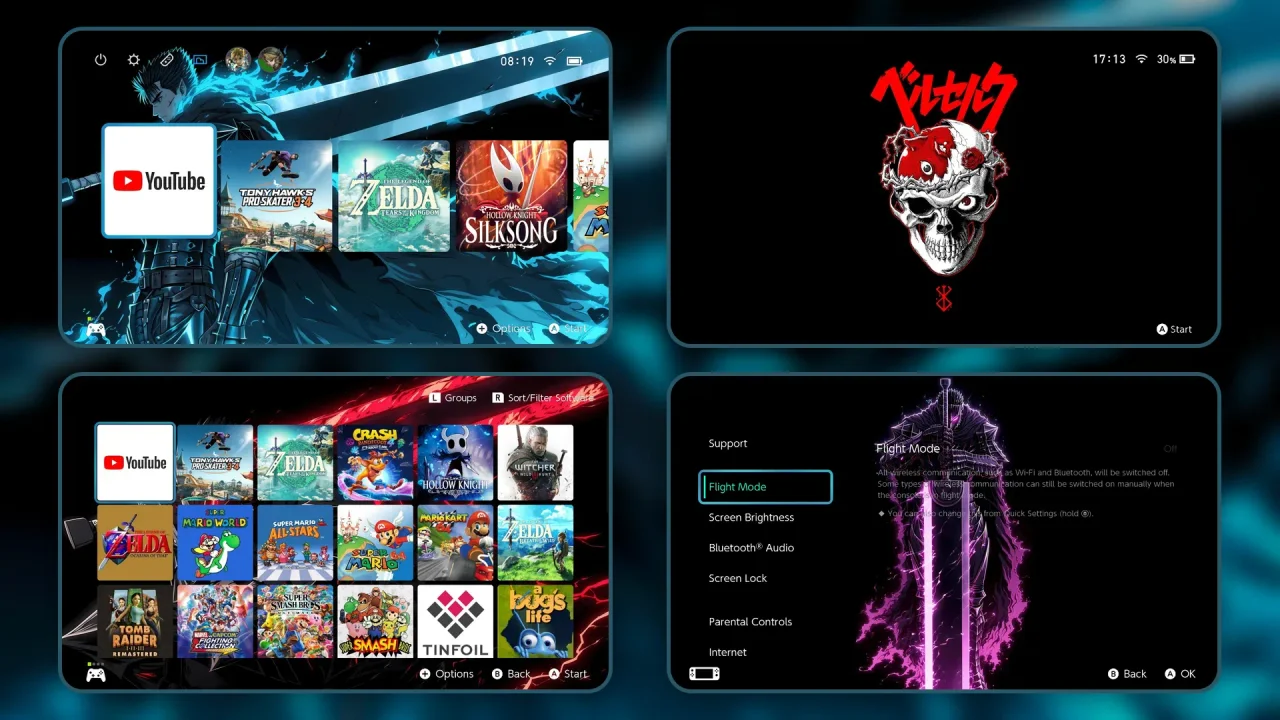 BERSERK ULTIMATE BLACK | Switch Theme Packs | Themezer