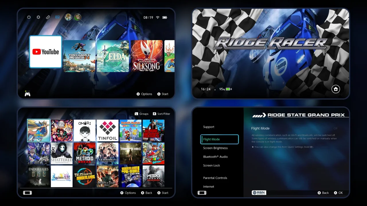 Ridge Racer - Pack | Switch Theme Packs | Themezer