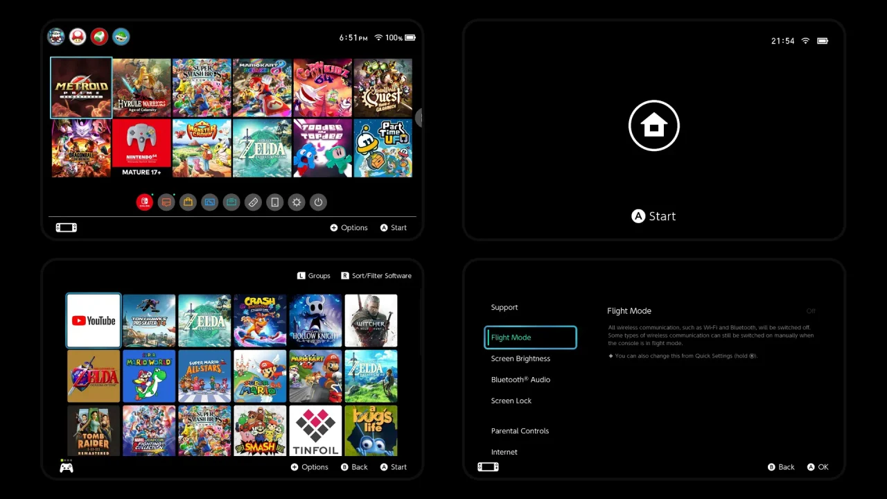 Dark Oled Basic 12 Game Icons | Switch Theme Packs | Themezer