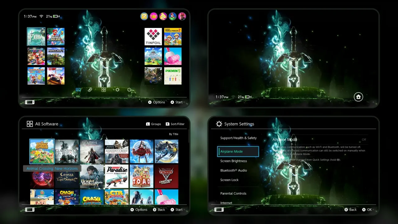 Legend of Zelda Master Sword | Switch Theme Packs | Themezer