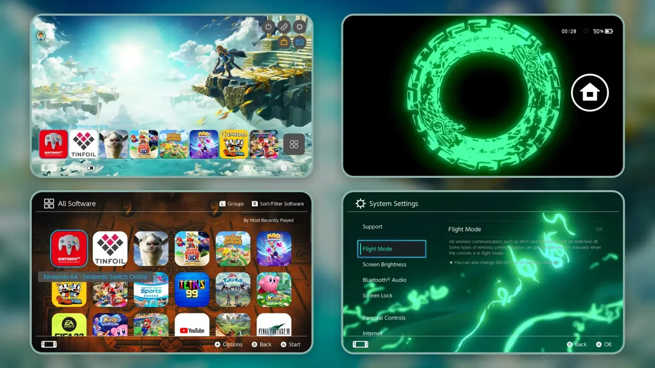 Legend of Zelda Tears of the Kingdom | Switch Theme Packs | Themezer