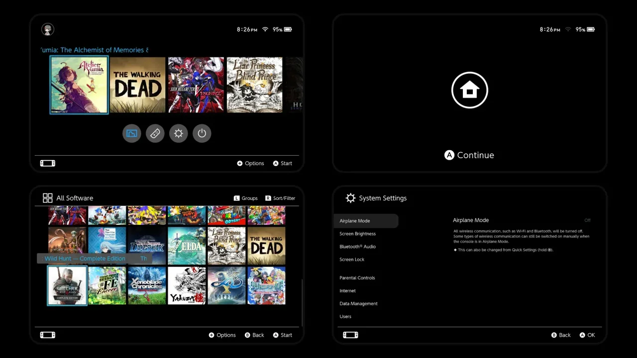 black oled | Switch Theme Packs | Themezer