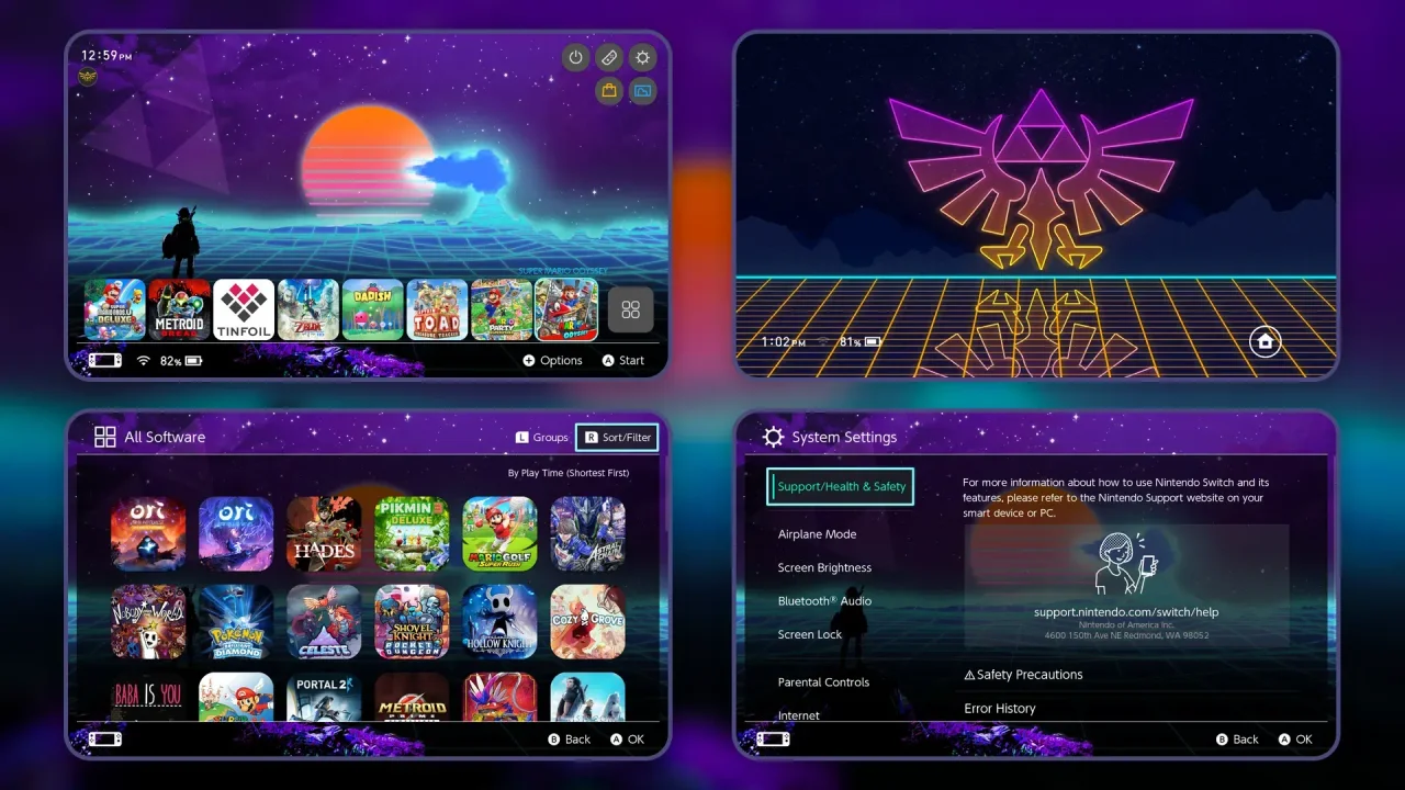 Retro Zelda | Switch Theme Packs | Themezer