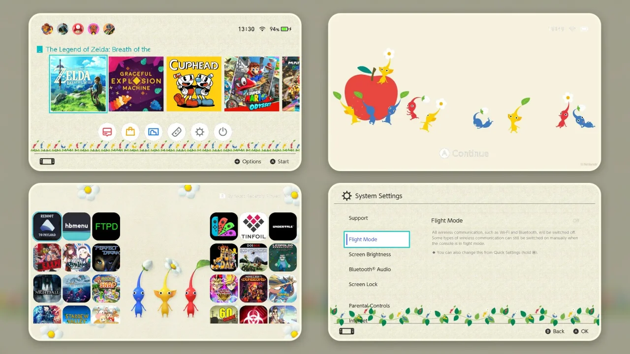 Pikmin Theme Pack | Switch Theme Packs | Themezer