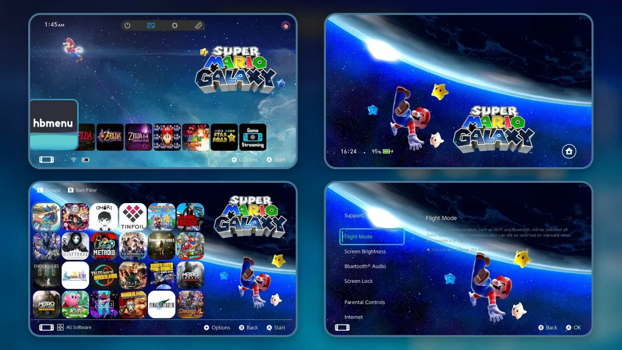 Super Mario Galaxy Pack (made by fancy) | Switch Theme Packs | Themezer