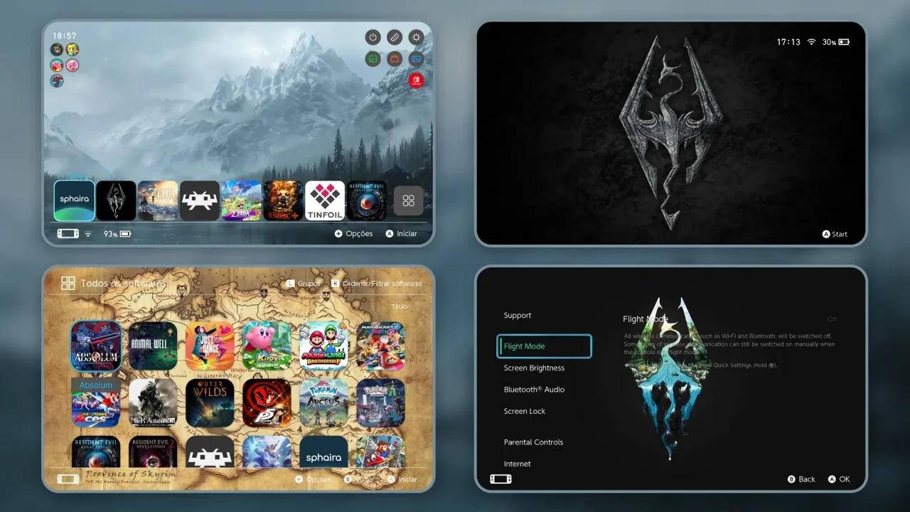 The Elder Scrolls V Skyrim Theme | Switch Theme Packs | Themezer