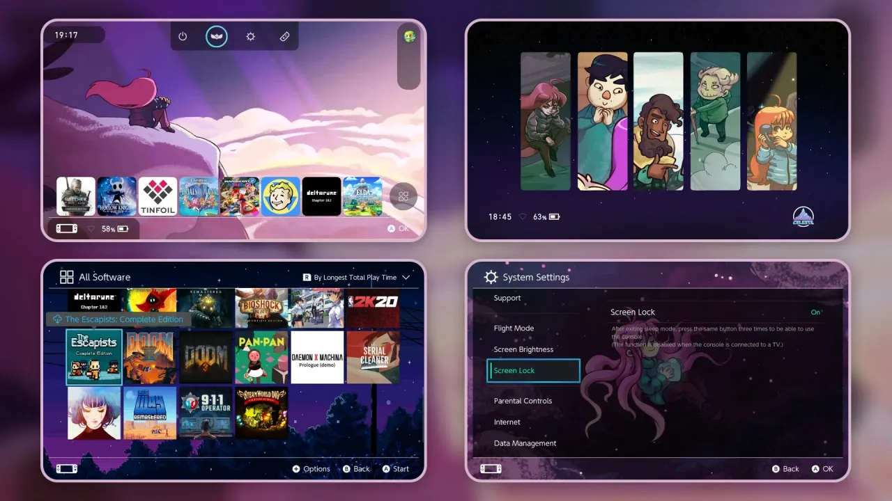 Celeste Theme Pack | Switch Theme Packs | Themezer