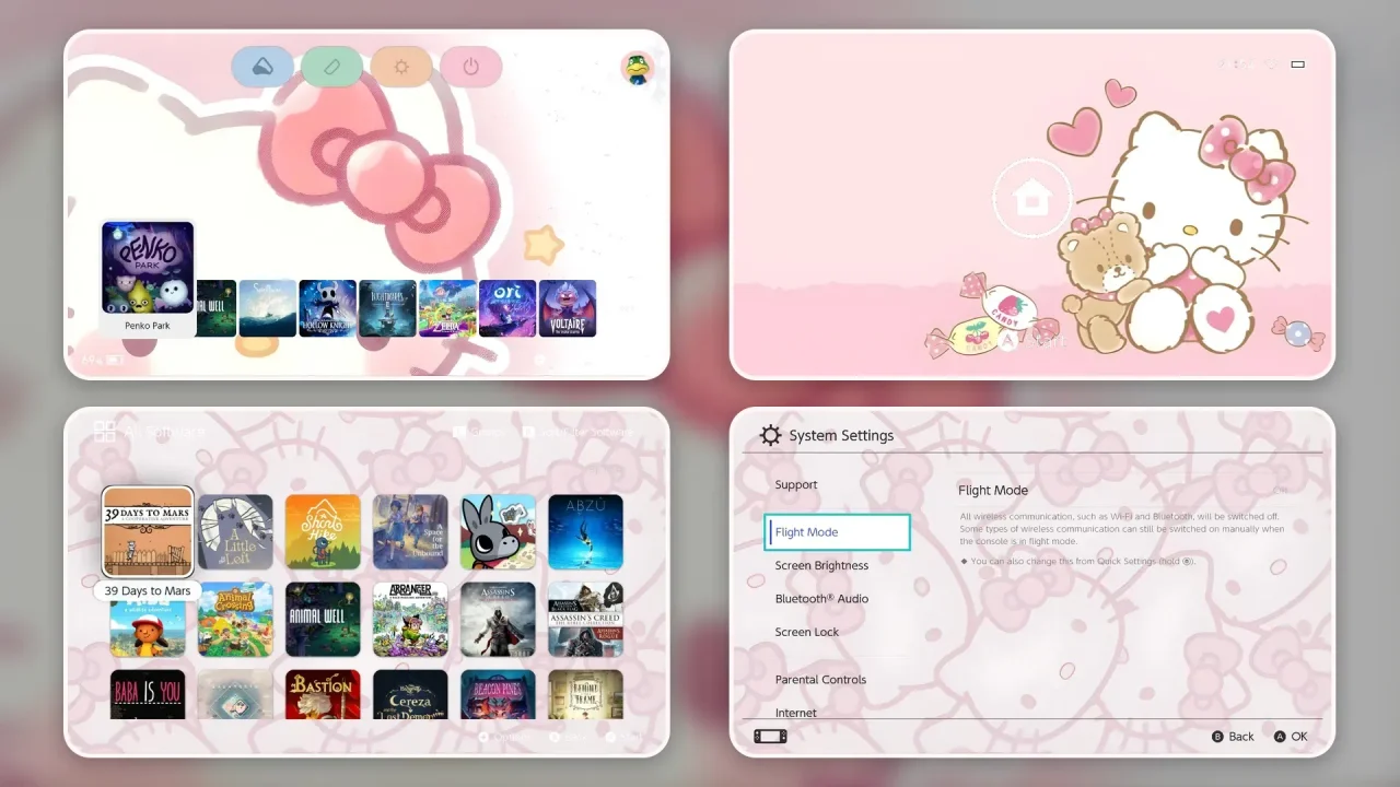 Hello Kitty Pink | Switch Theme Packs | Themezer