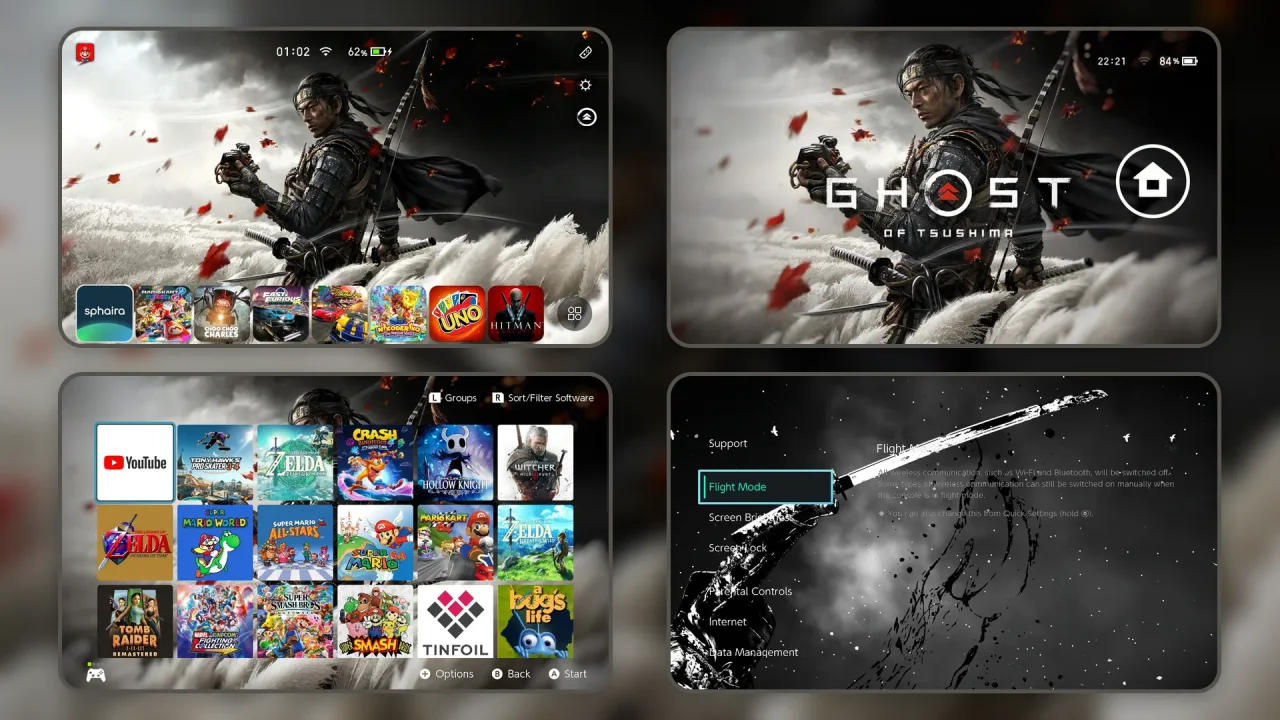 Ghost of Tsushima - Pack | Switch Theme Packs | Themezer