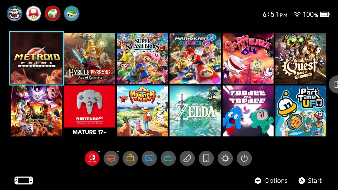 Themezer Icon Dark Oled Basic 12 Game Icons | Home Menu | Switch Themes | Themezer