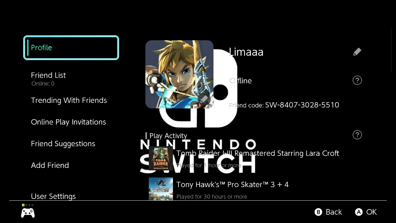 Switch Minimalist Dark | User Page | Switch Themes | Themezer